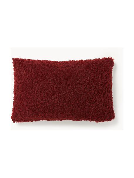 Plyšový poťah na vankúš Dotty, 100 % polyester (plyš), Vínovočervená, Š 30 x D 50 cm