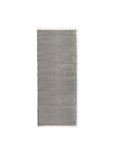 Tapis de couloir en laine tissé main Amaro, 67 % laine (certifiée RWS), 33 % coton

Les tapis en laine peuvent perdre des fibres lors des premières semaines et des peluches peuvent se former, ce phénomène est naturel et diminue à mesure de votre usage et du temps, Gris, beige clair, larg. 80 x long. 200 cm