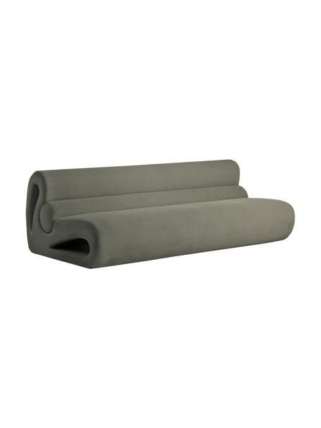 Polstersofa Space (3-Sitzer), Bezug: 100 % Polyester Der hochw, Gestell: Massives Kiefernholz, Spa, Webstoff Grün, B 221 x T 113 cm