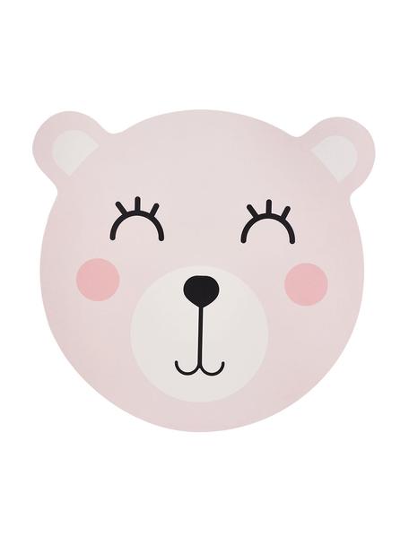 Tischset Bär, Kunststoff, Rosa, Weiß, Schwarz, B 37 x L 37 cm