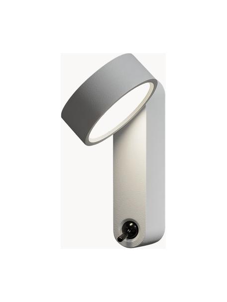 Applique piccola a LED con paralume orientabile Toggle, Alluminio laccato, Bianco opaco, Larg. 10 x Alt. 17 cm