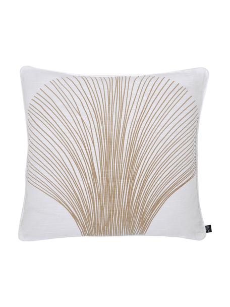Poszewka na poduszkę z bawełny Thiago, 100% bawełna, Biały, beżowy, S 50 x D 50 cm