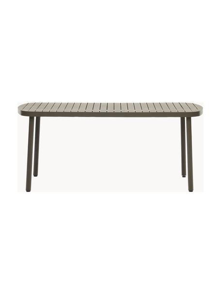 Table de jardin en métal Joncols, Aluminium, revêtement par poudre, Vert olive, larg. 180 x prof. 90 cm