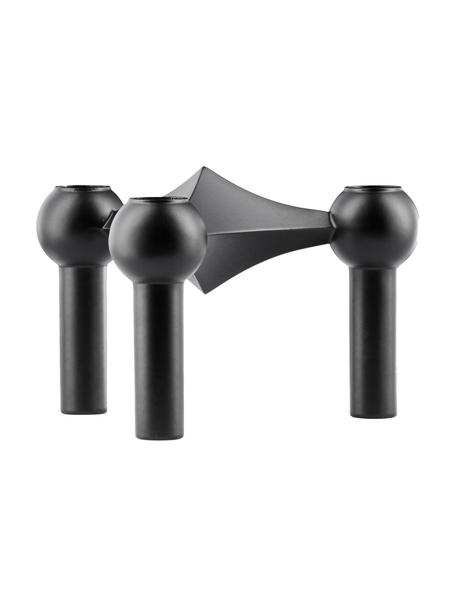 Kandelaar Stoff Nagel, Gecoat metaal, Zwart, Ø 10 x H 7 cm