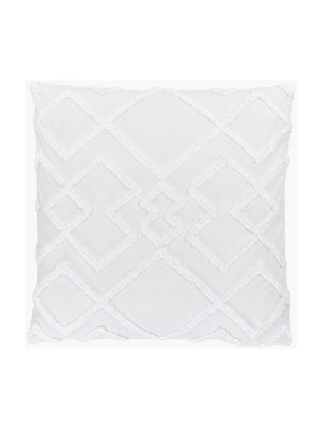 Taies d'oreiller en percale de coton Faith, 2 pièces, Blanc, larg. 65 x long. 65 cm