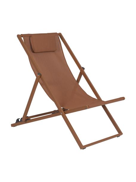 Tumbona plegable Taylor, Asiento: plástico (610 g/m²), Estructura: aluminio con pintura en p, Marrón, An 61 x L 102