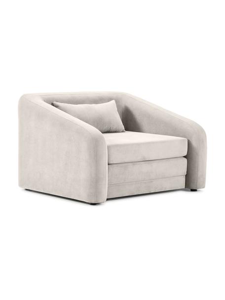 Fauteuil convertible Eliot, Tissu gris clair, larg. 100 x haut. 70 cm