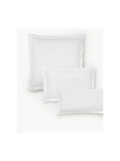 Baumwollsatin-Kopfkissenbezug Premium, Webart: Satin Fadendichte 400 TC,, Weiß, B 80 x L 80 cm