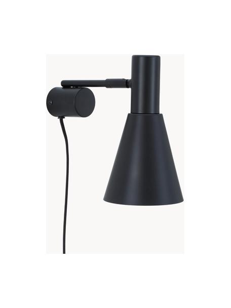 Applique murale orientable avec prise secteur Sia, Noir, prof. 27 x haut. 23 cm