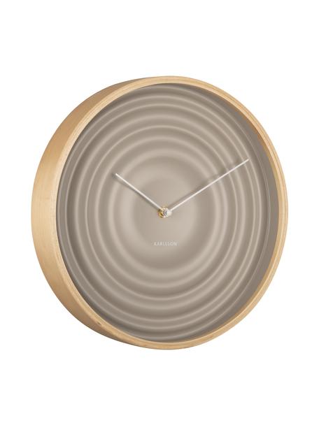 Nástěnné hodiny Scandi Ribble, Béžová, matná šedá, Ø 31 cm