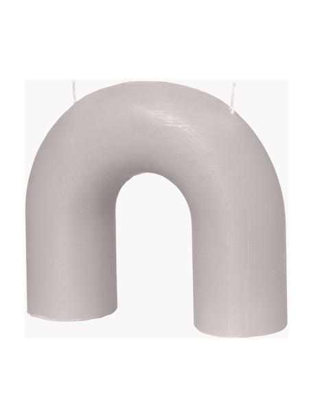 Candela a due stoppini Bend, Cera, Grigio chiaro, Larg. 17 x Alt. 15 cm