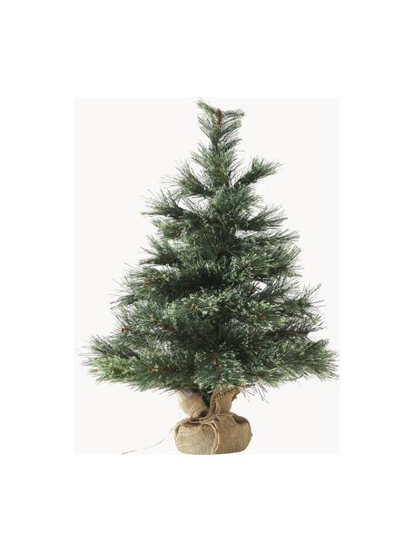 Albero di Natale artificiale a LED Cashmere, alt. 60 cm, Coperchio: juta, Verde, Ø 40 x Alt. 60 cm