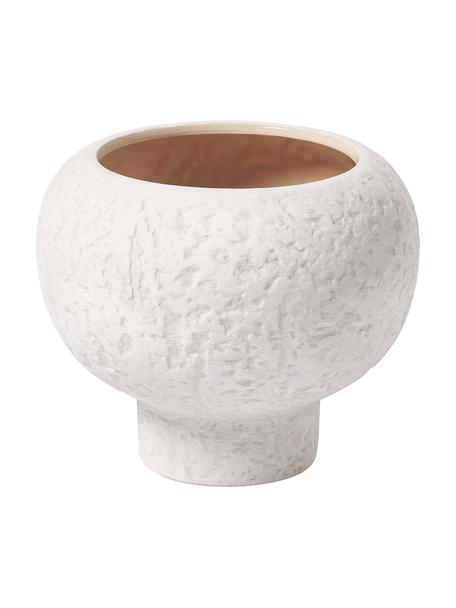 Macetero de gres Elm, Gres, Blanco, Ø 28 x Al 24 cm