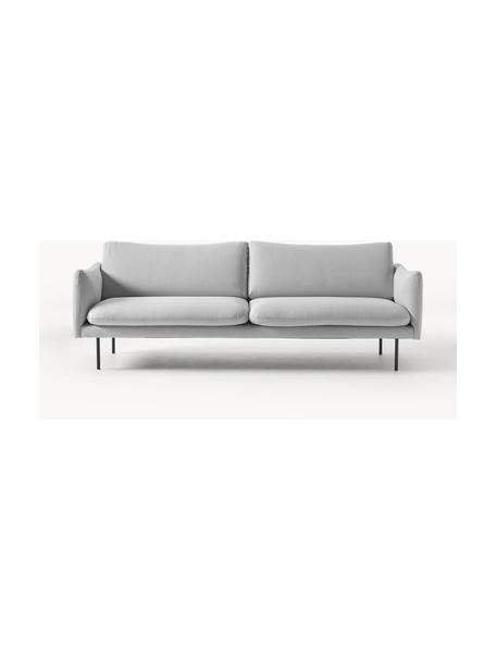 Sofa Moby (3-Sitzer), Bezug: Polyester Der hochwertige, Gestell: Massives Kiefernholz, FSC, Füße: Metall, pulverbeschichtet, Webstoff Off White, B 220 x T 95 cm