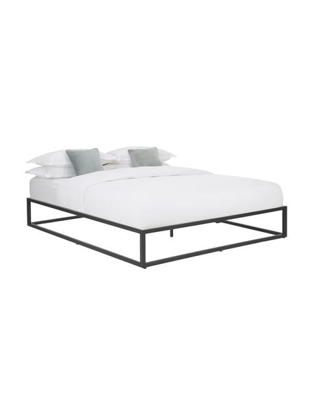 Metalen bed Neptun, Gepoedercoat metaal, Zwart, B 180 x L 200 cm