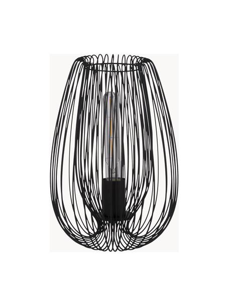 Petite lampe à poser rétro Lucid, Noir, Ø 22 x haut. 33 cm