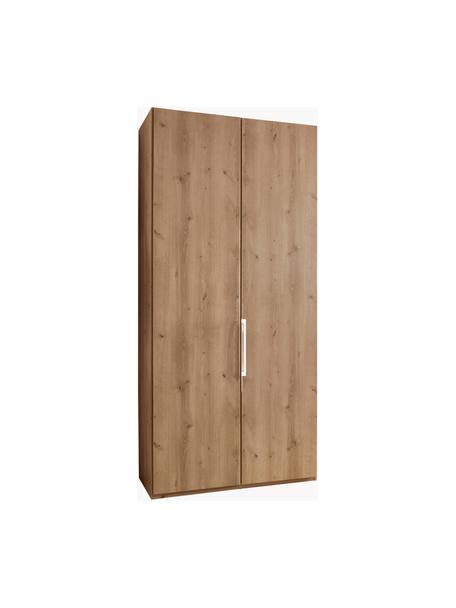 Drehtürenschrank Monaco, 2-türig, Korpus: Holzwerkstoff, foliert, Griffe: Metall, beschichtet, Holz, B 99 x H 216 cm