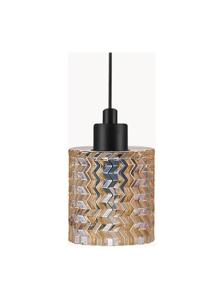 Kleine hanglamp Hollywood van glas, Lampenkap: glas, Bruin, Ø 11 x H 18 cm