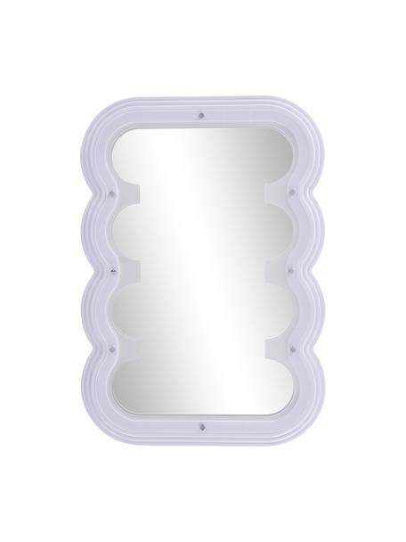 Specchio da parete con cornice viola acrilico Glenn, Cornice: acrilico, Retro: pannello di fibra a media, Superficie dello specchio: lastra di vetro, Viola, Larg. 70 x Alt. 100 cm