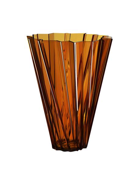 Grosse Vase Shanghai, Acrylglas, Orange, transparent, Ø 35 x H 44 cm
