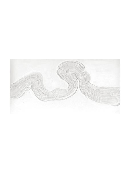 Handgemaltes Leinwandbild White River, Weiss, B 140 x H 70 cm