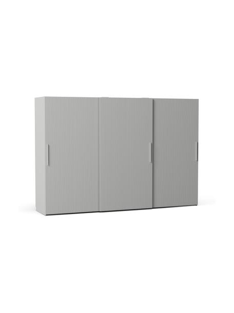 Modulární šatní skříň s posuvnými dveřmi Simone, šířka 300 cm, různé varianty, Dřevo, šedá, Interiér Basic, Š 300 x V 200 cm