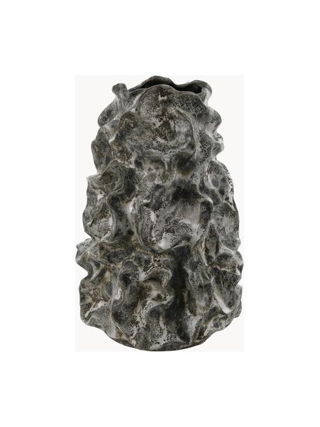 Design Vase Coral, Steingut, Dunkelgrau, Ø 22 x H 33 cm