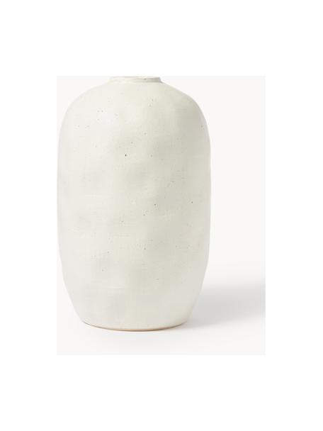 Grand vase de sol en faïence Bruno, haut. 62 cm, Grès cérame, Blanc cassé, Ø 39 x haut. 62 cm