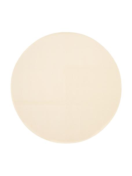 Rond wollen vloerkleed Ida in beige, Bovenzijde: 100% wol, Onderzijde: 60% jute, 40% polyester B, Beige, Ø 120 cm (maat S)