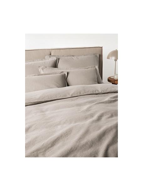 Parure de lit en lin délavé Nature, Composé pour moitié de lin
(52 % lin, 48 % coton) 

Densité 108 fils par pouce carré, qualité standard

Le lin mélangé offre un toucher naturel et un aspect délavé original. Le lin absorbe jusqu'à 35 % d'humidité et échange cette humidité avec l'air ambiant. Il sèche très rapidement et offre un agréable effet rafraîchissant les nuits d'été. Sa résistance élevée au accrocs lui confère robustesse et longévité

Le matériau est certifié STANDARD 100 OEKO-TEX®, CITEVE, 4854CIT, Beige, 140 x 200 cm + 1 taie 80 x 80 cm