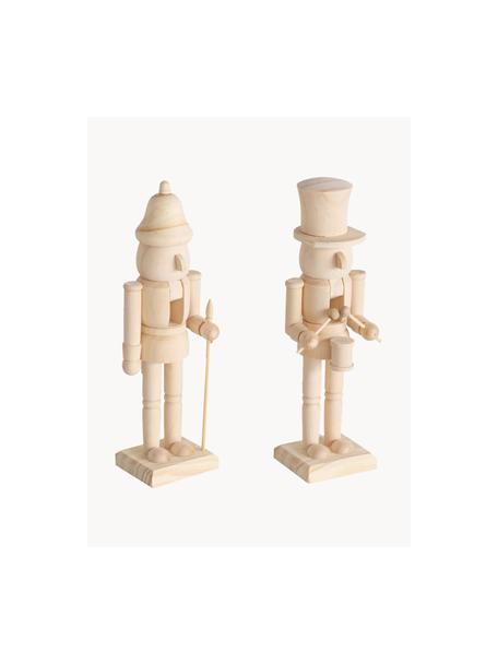 Deko-Figuren Bjante aus Holz, 2er-Set, Mitteldichte Holzfaserplatte (MDF), Helles Holz, B 7 x H 26 cm