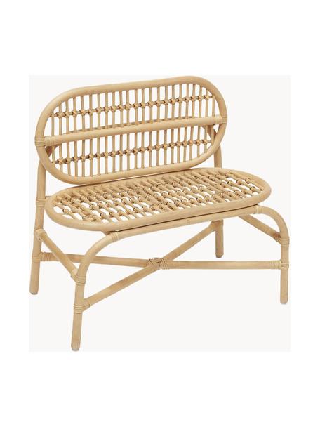 Ręcznie wykonana ławka dziecięca z rattanu Nana Mini, Rattan, Beżowy, S 60 x G 33 cm