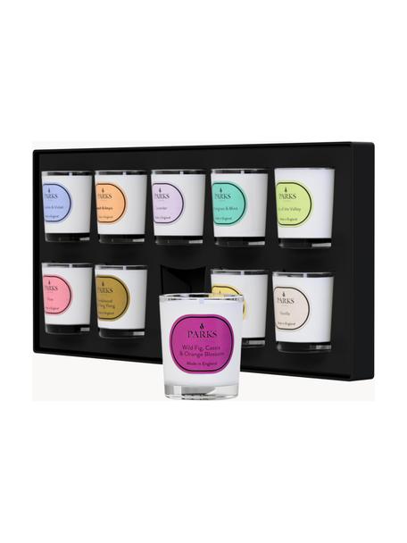 Komplet świec zapachowych Vintage Aromatherapy, 10 elem, Pudełko: blady różowy, lila, Ø 5 x W 5 cm