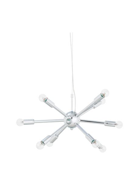 Suspension chromée ampoule nue Spike, Chrome, Ø 50 cm