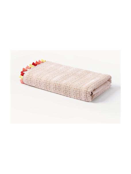 Serviette de toilette en velours avec franges décoratives Niam, 100 % coton
Grammage intermédiaire, 500 g/m²

Le matériau est certifié STANDARD 100 OEKO-TEX®, 8135CIT, CITEVE, Rose pâle, multicolore, Drap de bain, larg. 70 x long. 140 cm