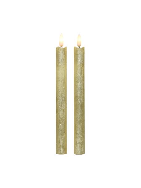 Świeca stołowa LED Bonna, 2 szt., Wosk, Odcienie złotego, Ø 2 x W 24 cm