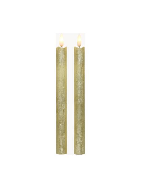 Świeca stołowa LED Bonna, 2 szt., Wosk, Odcienie złotego, W 24 cm
