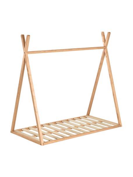 Lit en bois massif pour enfant Maralis, 70 x 140 cm, Bois de hêtre, contreplaqué, Bois clair, larg. 70 x long. 140 cm