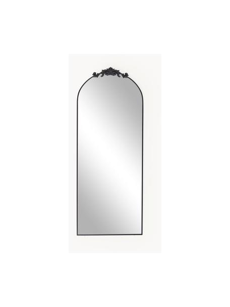 Barock-Anlehnspiegel Saida, Rahmen: Metall, beschichtet, Rückseite: Mitteldichte Holzfaserpla, Spiegelfläche: Spiegelglas, Schwarz, B 65 x H 169 cm