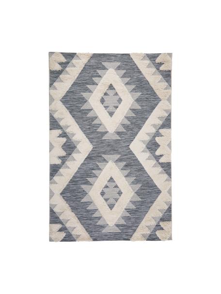 Tappeto reversibile da interno-esterno Tiddas, Vello: polipropilene, Retro: polipropilene, Crema & grigio, fantasia, Larg.155 x Lung. 230 cm (taglia M)