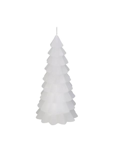 Candela decorativa bianca Tree, Cera, Bianco, Ø 10 x Alt. 20 cm