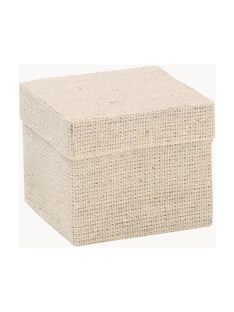 Geschenkboxen Square, 6 Stück, Baumwolle, Beige, B 5 x H 5 cm
