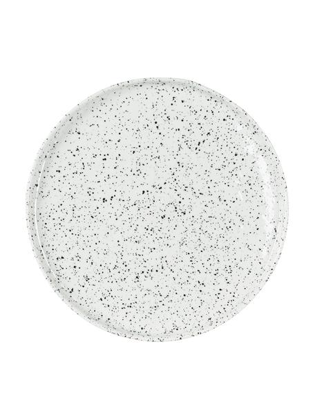 Porzellan-Speiseteller Poppi, 2 Stück, Porzellan, Weiß, gesprenkelt, Ø 27 x H 2 cm