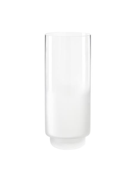 Vaso in vetro soffiato con sfumatura bianca Milky, Vetro, Trasparente, Ø 14 x Alt. 35 cm