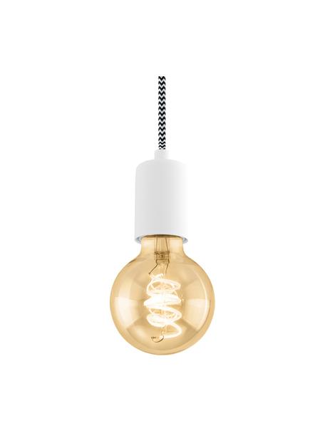 Petite suspension ampoule nue Trey, Blanc, mat, Ø 10 x haut. 8 cm