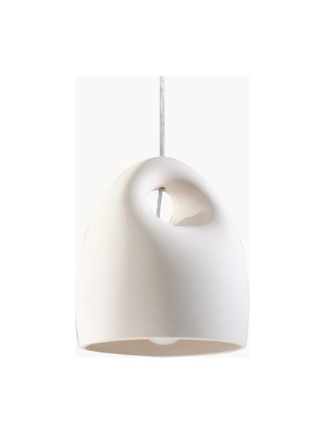 Handgemaakte kermische hanglamp Sativa, Lampenkap: keramiek, Gebroken wit, Ø 22 x H 26 cm