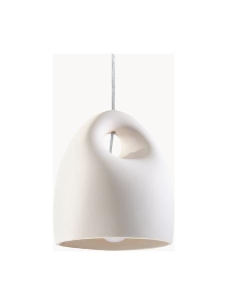 Handgemaakte kermische hanglamp Sativa, Lampenkap: keramiek, Gebroken wit, Ø 22 x H 26 cm