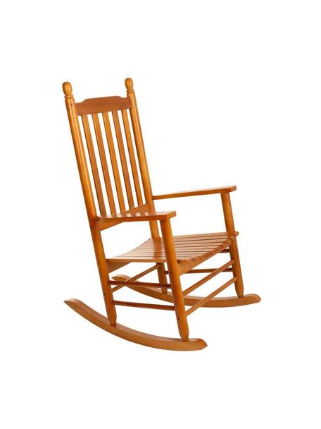 Sedia a dondolo in legno Pedro, Legno di pioppo, Marrone, Larg. 87 x Alt. 69 cm