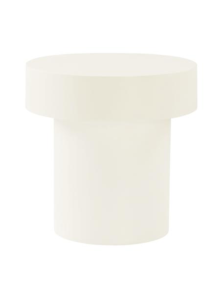Okrúhly pomocný stolík z mangového dreva Baratti, Masívne mangové drevo, Mangové drevo, biela lakované, Ø 35 x V 35 cm
