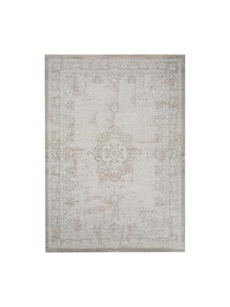 Tapis en chenille Medaillon, Fil de chenille (100 % coton), Grège, larg. 140 x long. 200 cm (taille S)